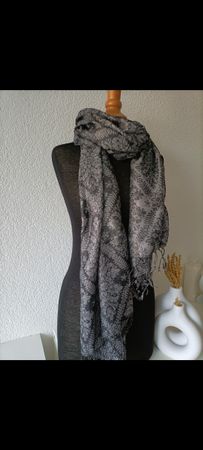 manifique châle écharpe en viscose motifs floraux neuf 