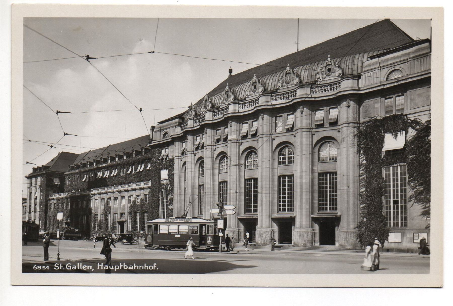 Cartoline postali: ST. GALLEN Bahnhof - Strassenbahn, Tram – Nuovo (secondo la descrizione) da Jona venduto da philajona