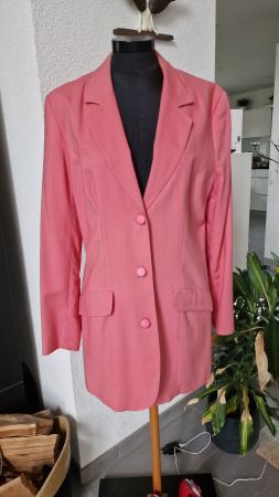 Long Blazer in zartem Rosa