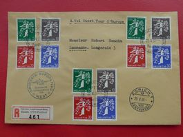 1939, Nr.228-239, erstklassiger Brief mit drei Sätzen, LP!