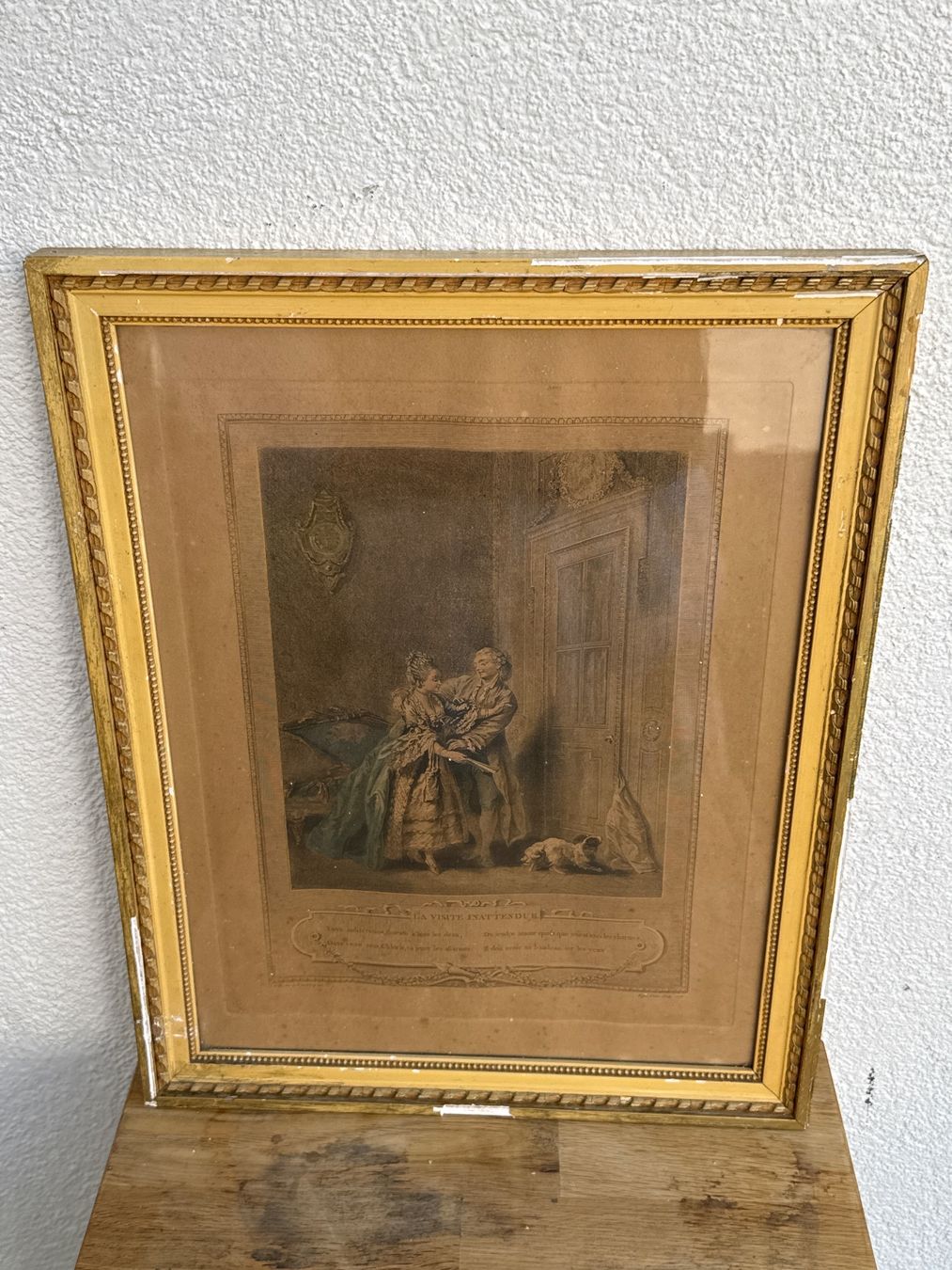 Gravures: Superbe gravure "La Visite Inattendue" – D'occasion à Erde par CBarts