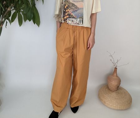 Damenhose Grösse S/M Gummizug Bund mit Falten