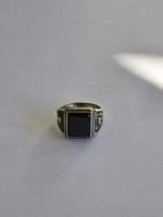 Bague en argent, Onyx, taille 59