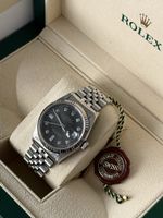 Rolex Datejust 36mm Diamant  Baguette Jubilee Box Papiere