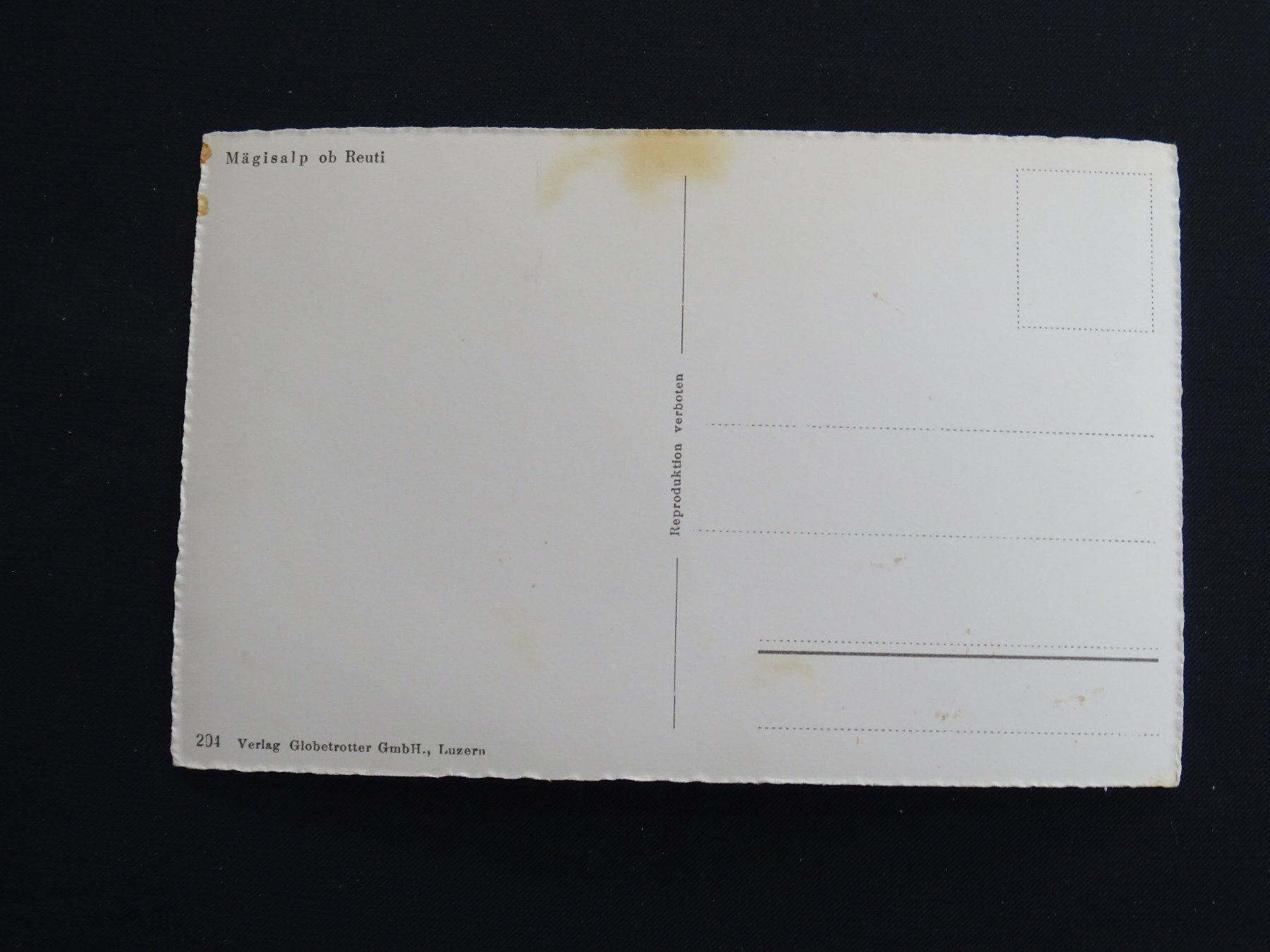 Cartoline postali: Postkarte Mägisalp ob Reuti – Usato da Rothrist venduto da heinrich1966 1