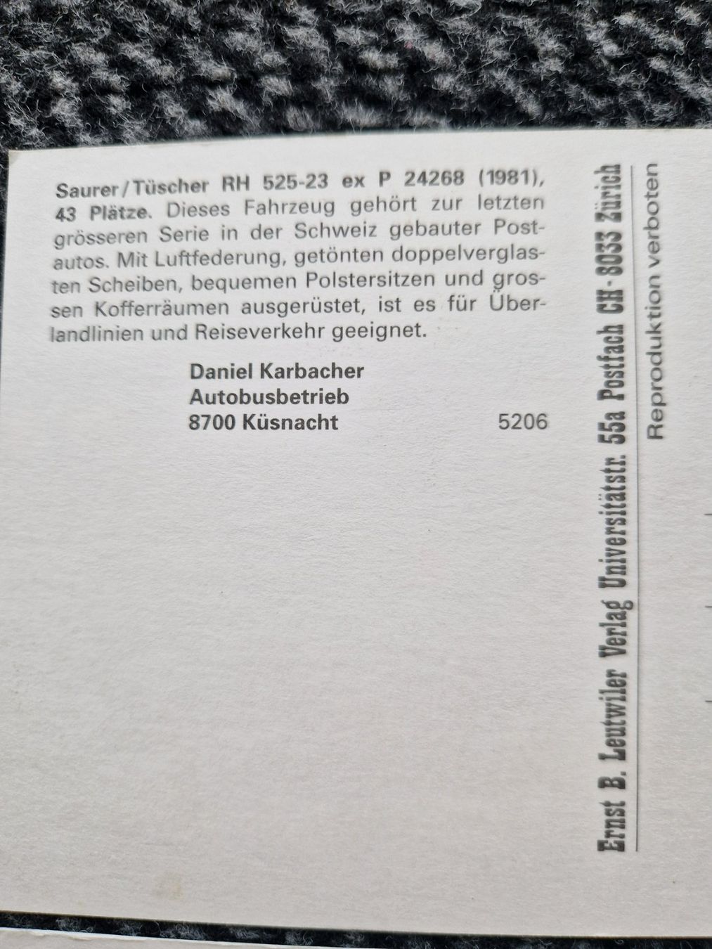 FBW Autocarri: FBW Postauto Ansichtskarten, AK, Bilder – Usato da Dürnten venduto da Bachtel84 2
