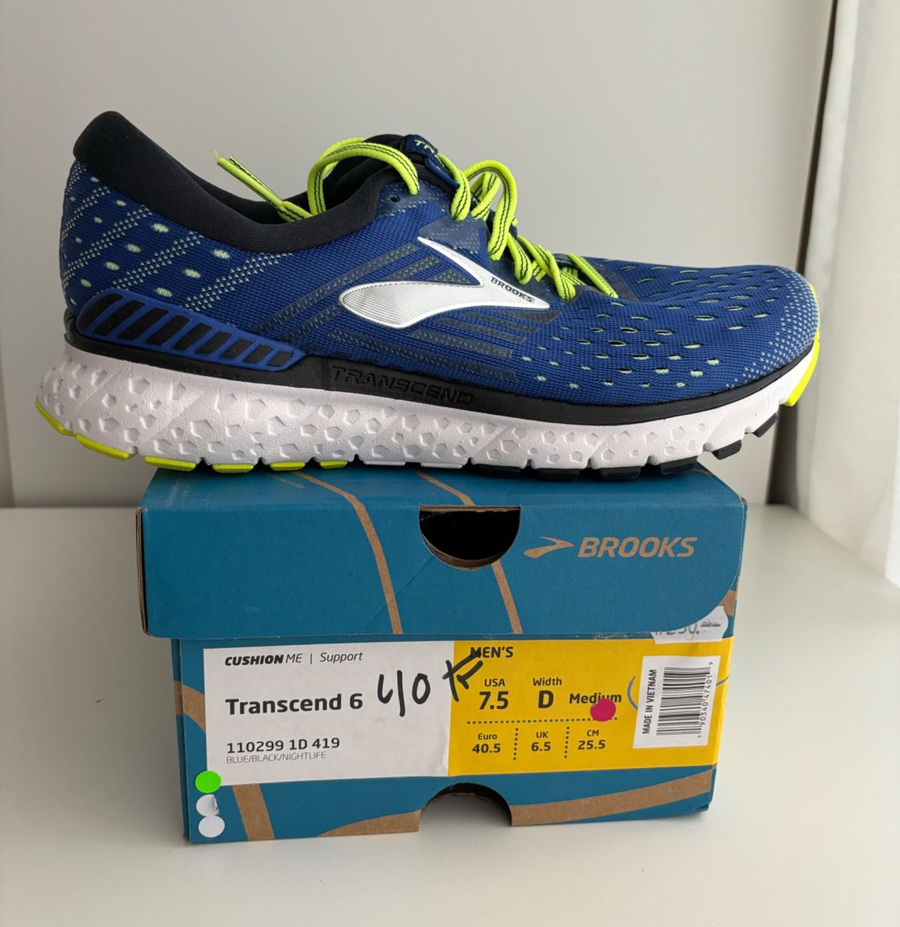 Brooks Herrenschuhe: BROOKS TRANSCEND 6 Laufschuh Herren, 40.5 – Neu und originalverpackt aus Luzern von falena01 9