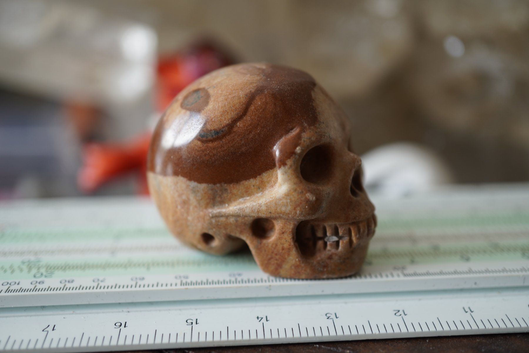 Minerali & Pietre curative: Landschafs Jaspis  Matrix  Skull  Detailliert     "Topstone" – Nuovo e nell'imballaggio originale da Eschenbach SG venduto da topstone 1