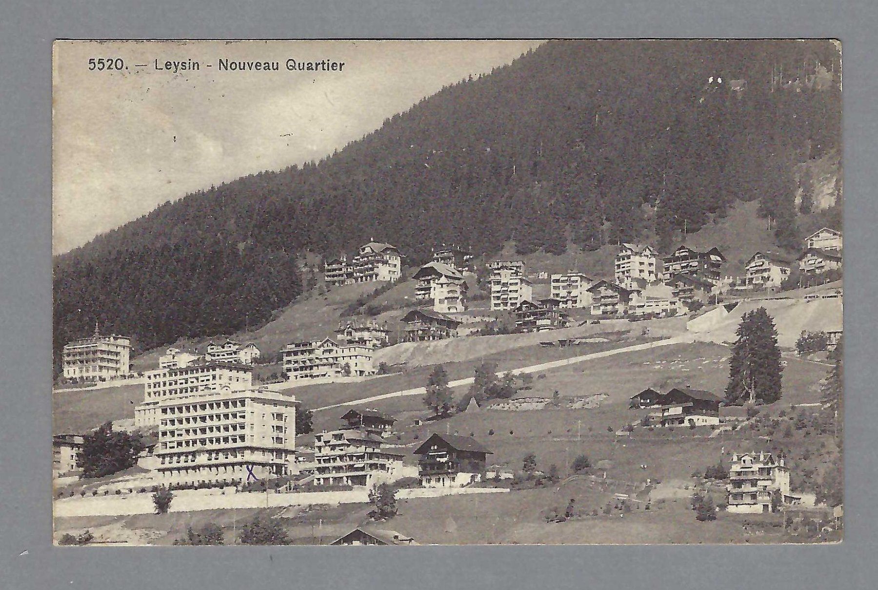 Cartoline postali: 1918, LEYSIN NOUVEAU QUARTIER – Usato da Pura venduto da ulisse1957