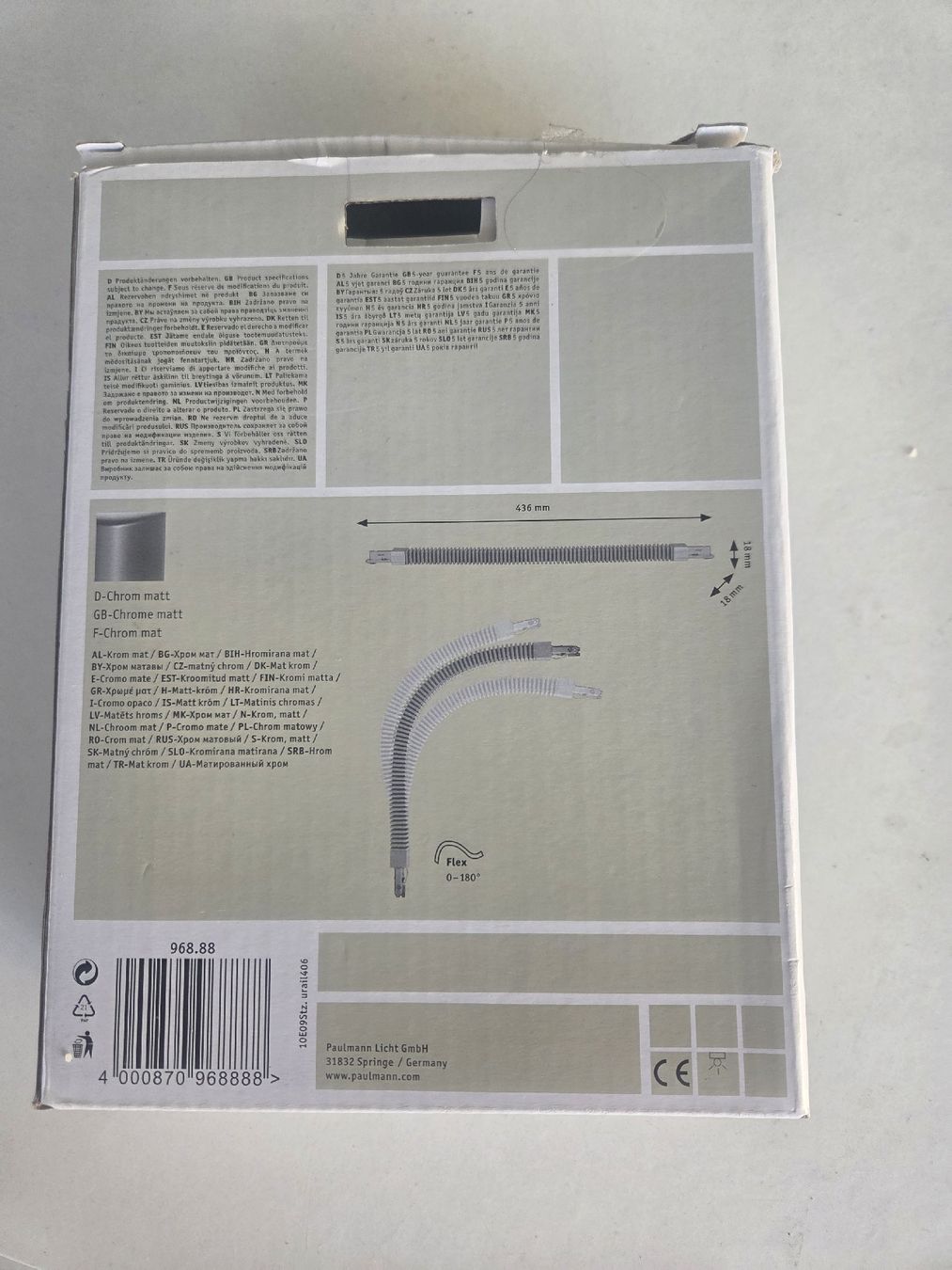 Unità & Adattatore: Paulmann MAX Connector URail Flex Chrome Matt – Nuovo e nell'imballaggio originale da Quartino venduto da 123HOBIT 2