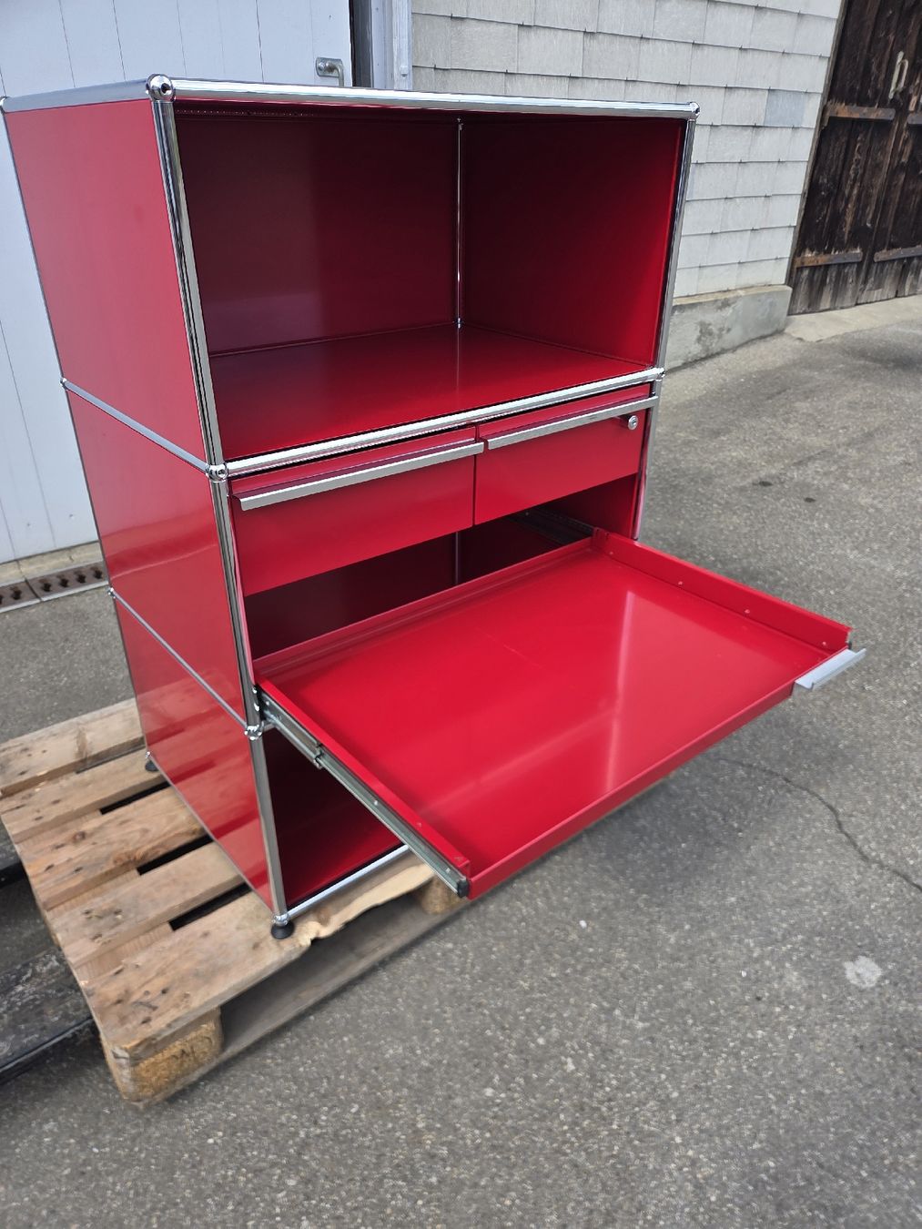 Scaffali: USM Haller Regal in Rot – Usato da Enggistein venduto da Lehmannnn 4