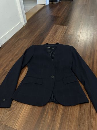 Elegante tailliert Zara Damen Blazer Jacke, Gr.36,Dunkelblau