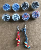 LOT ORIGINALVERPACKTE KUNSTOFF WÜRFEL-WALZEN-PERLEN