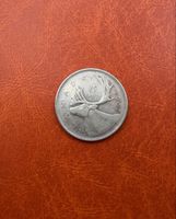 Pièce de monnaie Canada 25 cents 1965 en argent