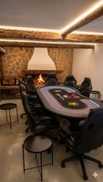 table de poker +chaises