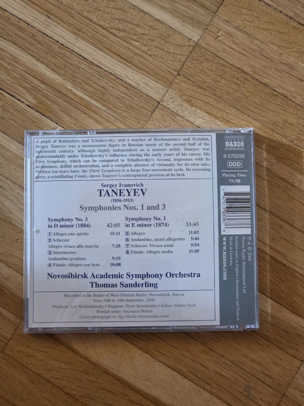 CD: CD: Taneyev Symphonies Nos. 1 and 3  – Usato da Aesch BL venduto da immon 1