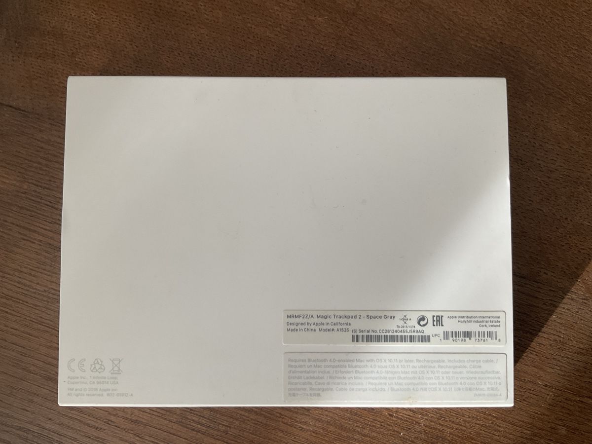 Apple Mouse: Apple Magic Trackpad 2 Space Grey in Originalverpackung – Usato da Opfikon venduto da netneo 1