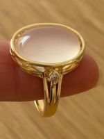 Luxus Elegante Gr.19,5 / 9,5 Ring Farbe: Gold/Rosa