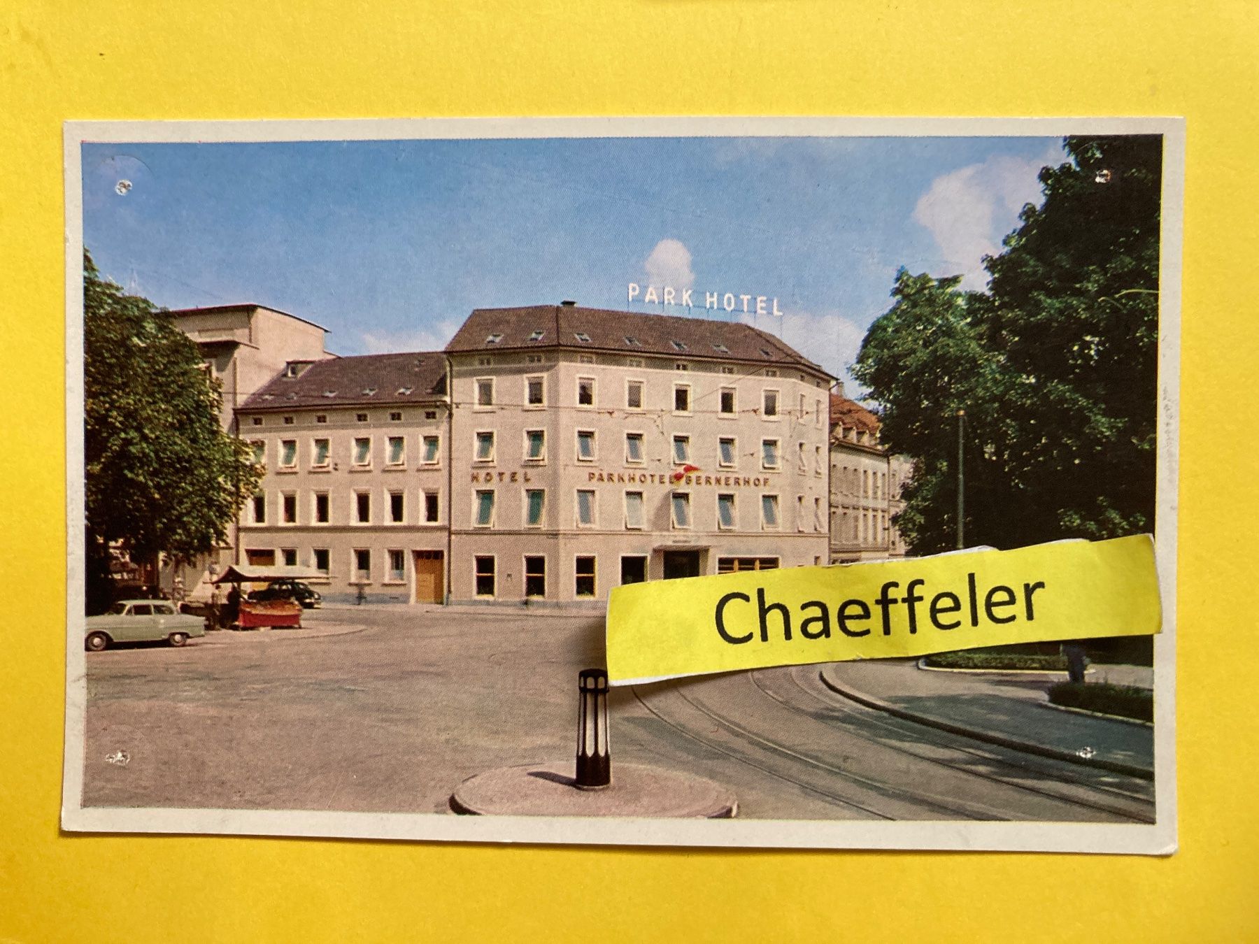 Cartoline postali: Park-Hotel Bernerhof, Basel / Schweiz – Difettoso da Zürich venduto da Chaeffeler