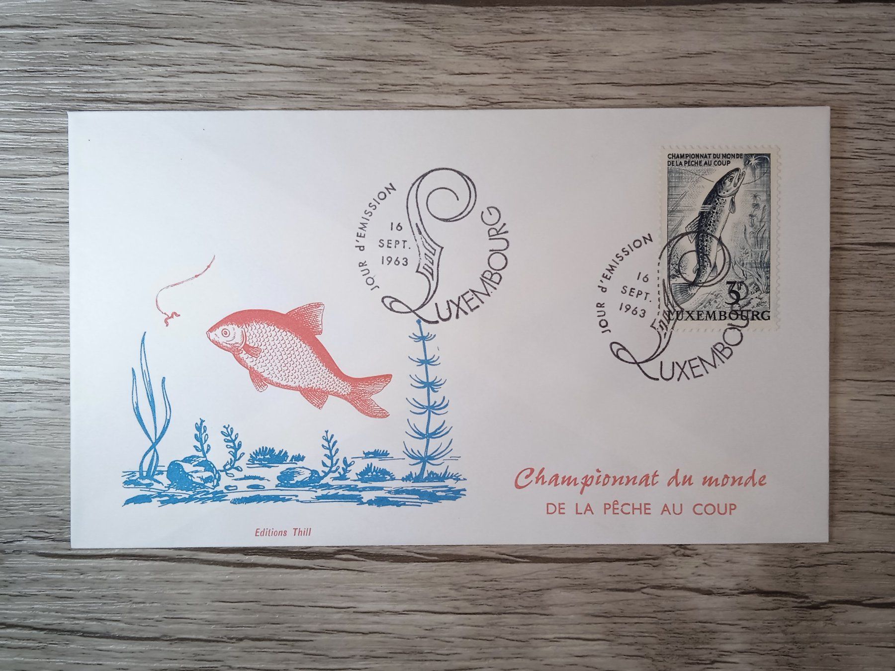 Tutti i francobolli: TR47 Enveloppe + Timbre Luxembourg 1963 – Usato da Cousset venduto da Patrick_Collections