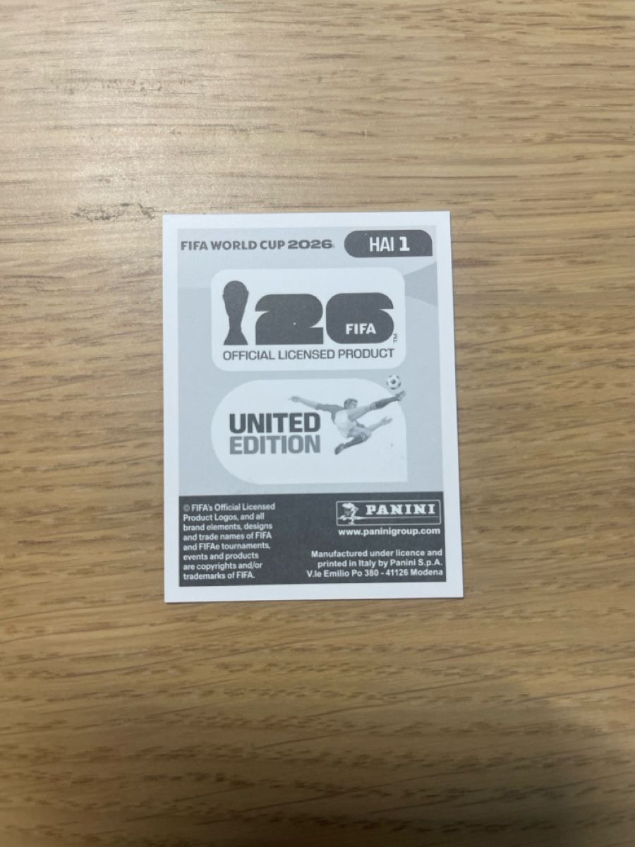 Sticker: Panini FIFA WC HAI 1 – Nuovo (secondo la descrizione) da Lausanne 26 venduto da mar_2ldv 1