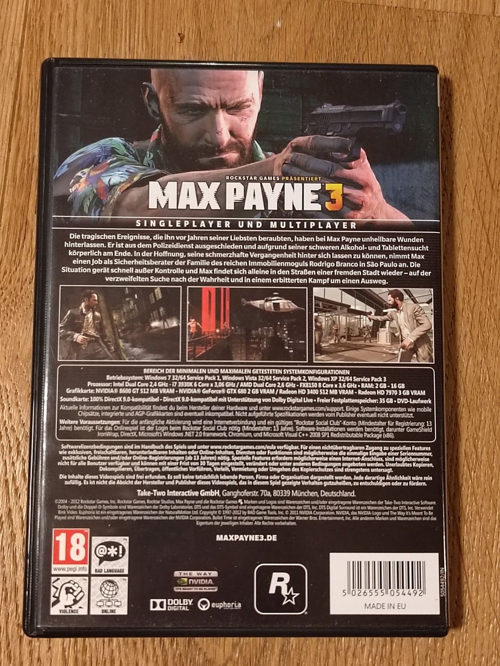 Jeux: Max Payne 3 PC 2012 DE – D'occasion à Fribourg par Nooky 2