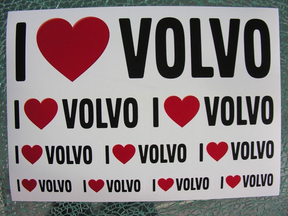 I love Volvo Aufkleber/Sticker