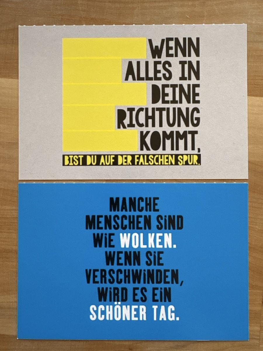 Cartoline postali: 6 AK mit Sprüche / Text – Usato da Rümlang venduto da Kartenpost1 3
