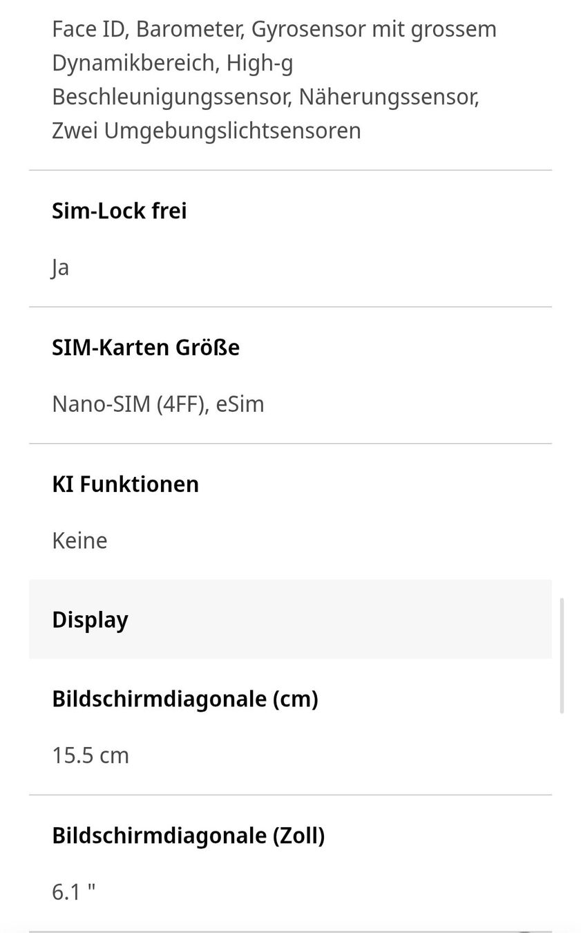 Apple Telefoni cellulari / Smartphones: Neues Iphone 15, blue, 128GB – Nuovo (secondo la descrizione) da Höri venduto da dia_qmf7 4