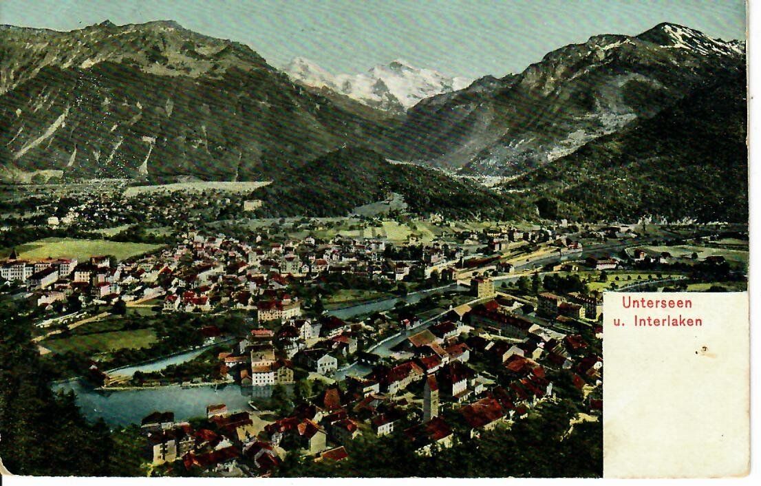 Ansichtskarten: Unterseen und Interlaken  1909 – Gebraucht aus Hochdorf von Ziegel-16