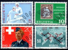 WERBE- GEDENKMARKEN 1965 SERIE GESTEMPELT AUSGABETAG - UT76