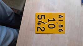Mofa Nummer Schild AI 86