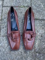 Braune elegante Leder Loafers, Gr. 38 guter Zustand