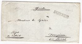Lettre préphilatélique de Moudon pour Dompierre 4 MARS 1833