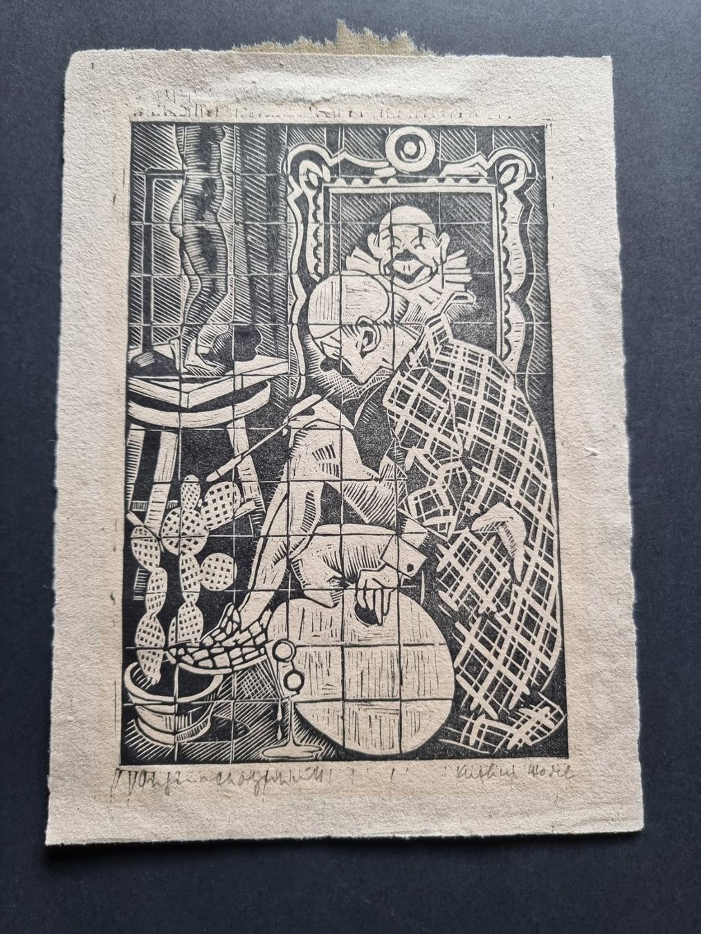 Xilografie: Künstler? HOLZSCHNITT – Usato da Gersau venduto da grafik-kunst 5