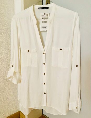 New White Zara Shirt Summer Women's Size M