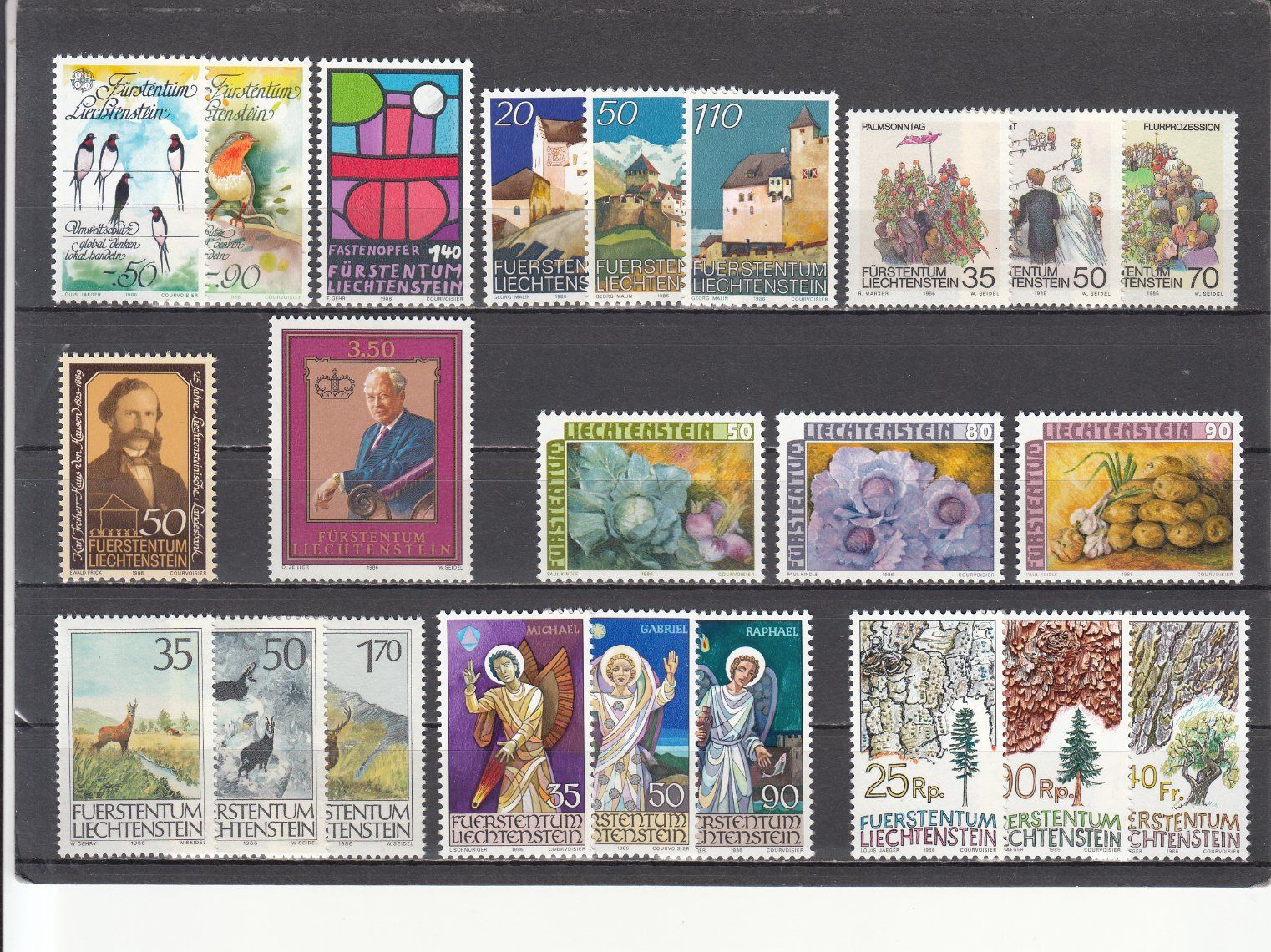 Alle Briefmarken: FL 1986 postfrisch – Gebraucht aus Bürglen TG von StampGraf
