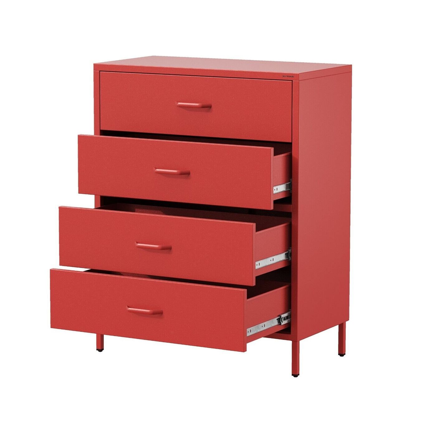 Cassettiere: Kommode mit 4 Schubladen Metallschrank Glitzernd - Rot – Nuovo e nell'imballaggio originale da Wallenwil venduto da toesstal-vertrieb 3