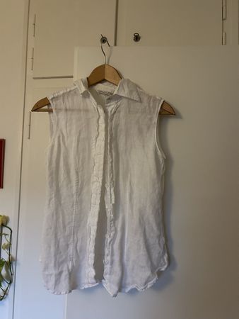 white linen/cotton blouse