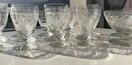 14x Vintage Gläser 100 Jahre+