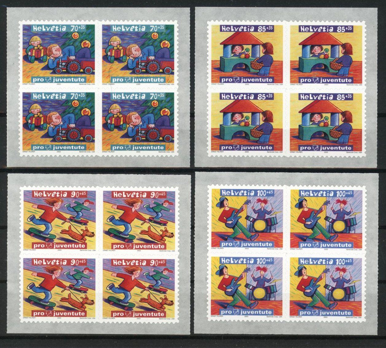 Tutti i francobolli: 2003, Pro Juventute, Viererblöcke ** – Usato da Willisau venduto da Vollstempel