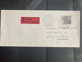 Schweiz 1987 Eil-Brief 4.5 Fr. Steinbock 2002 Neuchatel 2