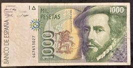 Spanien 1000 Pesetas Banknote - Miguel de Cervantes 👍✨