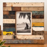 Handgemachter Vintage-Holzrahmen | 24,5×24,5 cm | Unikat