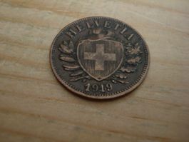 (D1) Départ 1 CHF 2 Rappen 1919