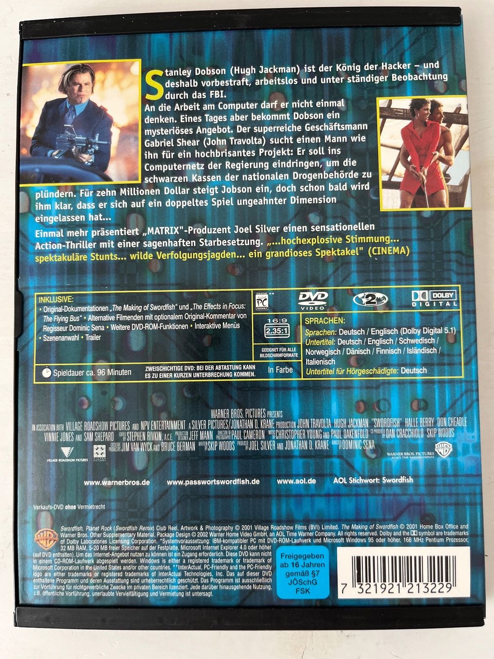 Tutti i DVDs: Passwort: Sword Fish (2001) DVD – Usato da Sierre venduto da black.box 1