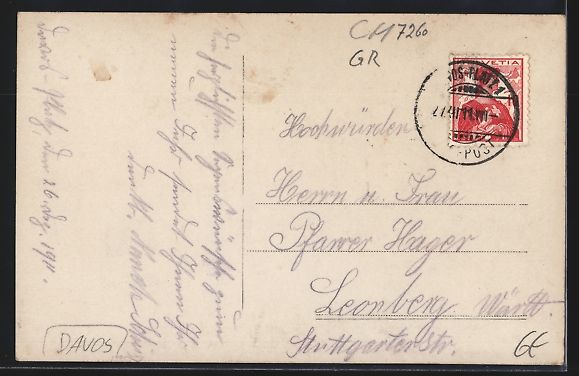 Cartoline postali: Foto-AK Davos, Sanatorium Dr. Wolfer im  – Usato da Berlin venduto da bartko-reher 1