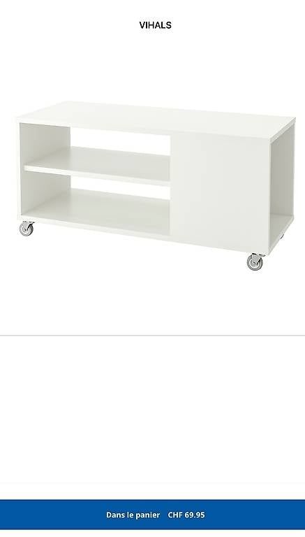 Tavoli: Table basse blanche sur roulettes IKEA VIHALS – Usato da Lausanne venduto da cel_x9lf