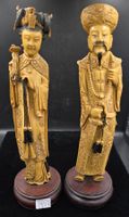 Chinesische handgeschnitzte Kunstharz Figuren 1 unten def.