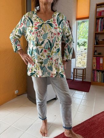 Tunique Aniston imprimé floral viscose taille M, prix baissé